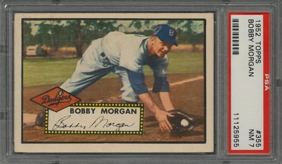 1952 Topps #355 Bobby Morgan - PSA NM 7